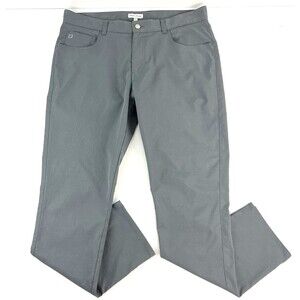 Peter Millar eb66 Performance Five-Pocket Pant Mens 36x32 Gray ME0EB66FB